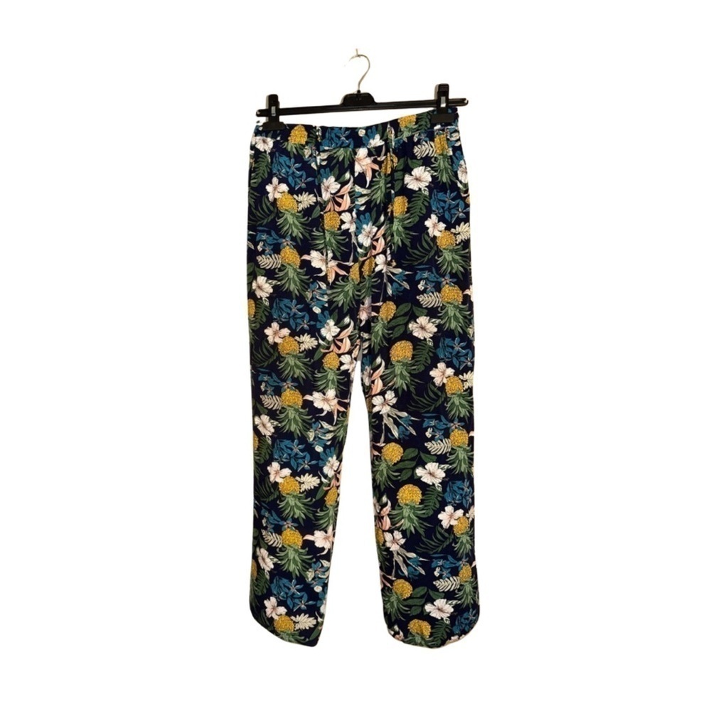 Pineapple & Tropical Patterned Chicoree Drawstring Pants (Size L)